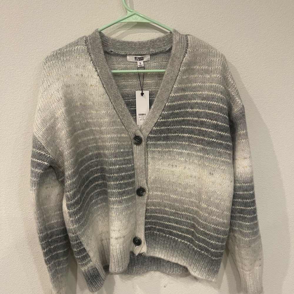 Gray Striped Women's Sweater